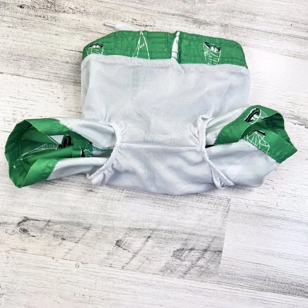 🦋3/$30 Janie and Jack Shorts Bundle Boys 6-12M Swim Trunks Plaid Patchwork Beach